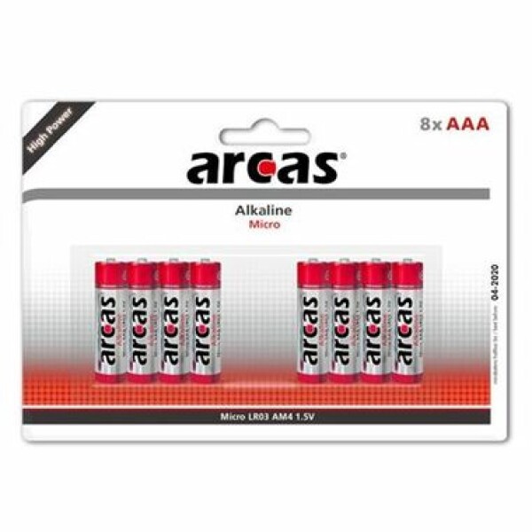 Arcas Alkaline AAA (LR03) 4+4ks / Alkalická baterie (11744803)