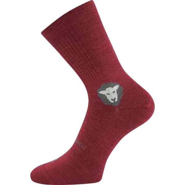 VOXX Ponožky anatomicky tvarované z merino BAREFOOTAN s ionty stříbra VÍNOVÉ (3 páry) 35-38 124963