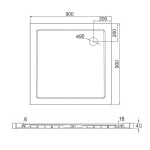 Mereo Kora Lite sprchový set: sprchový kout 90x90x185 cm, chrom ALU, sklo čiré, 90 cm, vanička, sifon CK34123ZN