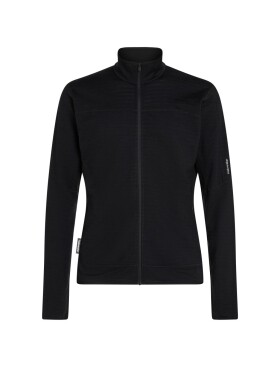 Pánská merino mikina ICEBREAKER Mens 300 RealFleece Descend LS Zip, Black velikost: S