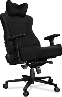 Yumisu 2052 Material černá / Herní židle / látka / nastavitelná / pojízdná kolečka / nosnost 180 kg (Y-2052-GB-M)