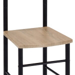 Němý sluha, výška 119 cm, MDF - dekor dub sonoma, kov - černý lak, nosnost 90 kg