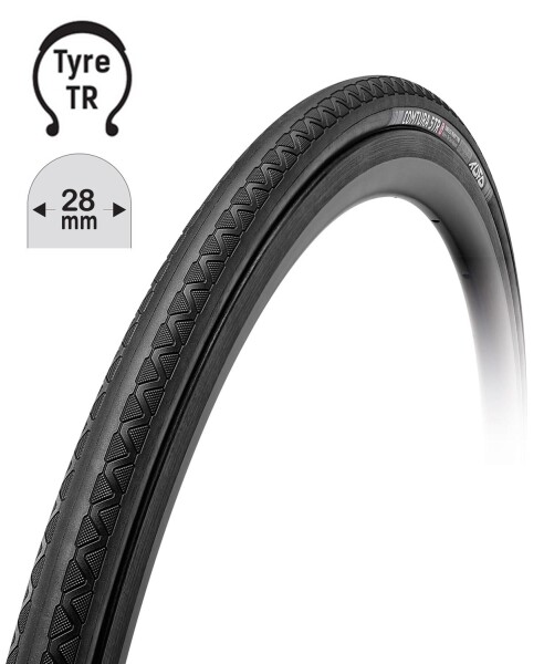 Plášť TUFO Comtura 5TR28, 700 x 28C, kevlar, bezdušový černý