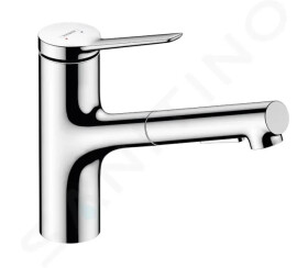 HANSGROHE - Zesis M33 Dřezová baterie 150, s výsuvnou sprškou, sBox lite, chrom 74803000