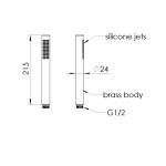 SAPHO - Ruční sprcha, 185, zlato DO217