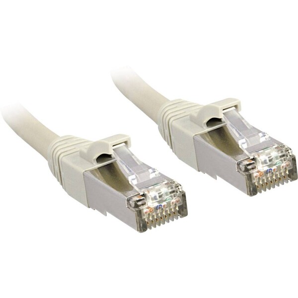 LINDY 45587 RJ45 síťové kabely, propojovací kabely CAT 6 S/FTP 10.00 m šedá s ochranou 1 ks