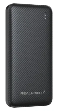 RealPower PB-10000 Plus černá / Powerbanka 10000 mAh / 2x USB-A / 1x USB-C / 20W (557605)