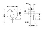 DURAVIT - Circle Baterie pod omítku, pro 2 spotřebiče, s tělesem, chrom CE4210008010