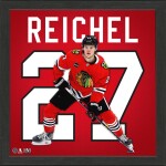 Highland Mint Obraz Chicago Blackhawks NHL Lukas Reichel Impact Jersey Frame