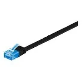 MicroConnect CAT6a U/UTP FLAT 3m černá / PVC (V-UTP6A03S-FLAT)
