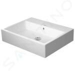 DURAVIT - Vero Air Umyvadlová mísa 600x470 mm, s přepadem, bez otvoru pro baterii, WonderGliss, bílá 23526000601