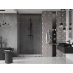 MEXEN/S - Velar L Duo posuvné sprchové dveře 160, transparent, grafit kartáčovaná 871-160-003-02-66
