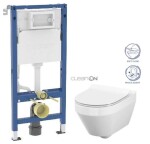 GEBERIT DuofixBasic bez tlačítka + WC CERSANIT CLEANON CREA OVÁL + SEDÁTKO 458.103.00.2 X CR1