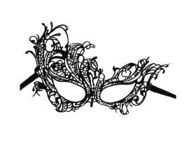 Dovoz Škraboška krajková černá