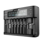 EverActive UC-800 černá / Nabíječka pro Ni-MH a Li-ion baterie / AA / AAA / 9V / LCD displej / až 10 baterií (UC800)