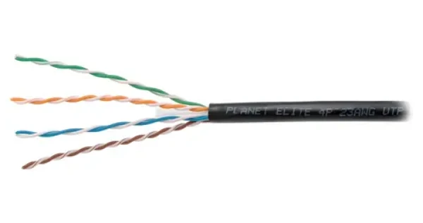 Planet PlanetElite černá / UTP kabel / Cat6 / drát / venkovní PE / 305m (KAB-UTP6-D-PE)