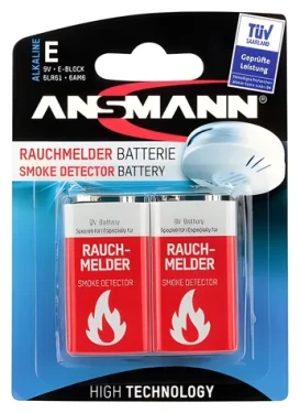 Ansmann Smoke Detector / Baterie / Alkalická / 9V / 6LR61 / Blistr (1515-0006)
