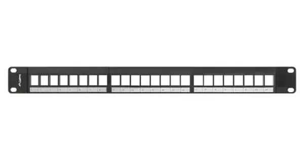 Lanberg PPKS-1024-B černý / Patch panel / Modulární (Keystone) / 24 portů / 1U / 19" (PPKS-1024-B)