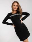 Dámské šaty LK SK 507015 Černá - FPrice černá s bílou 40