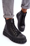 Ocieplane Kožené Boty Na Zip Big Star MM274625 Černé 36
