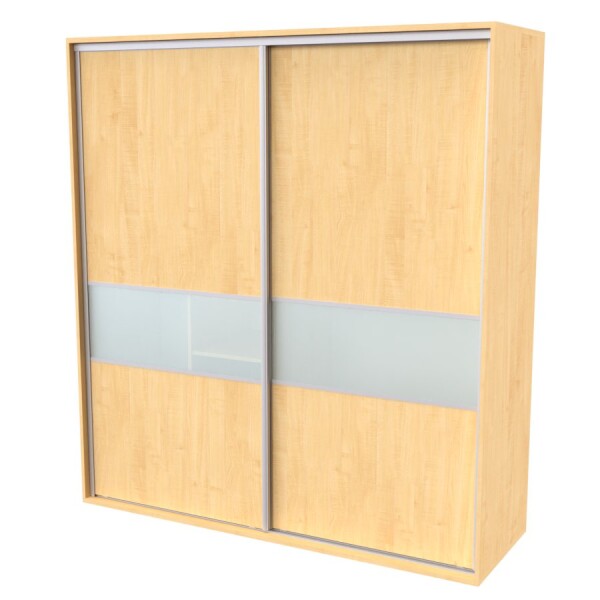 Nábytek Mikulík Skříň FLEXI 2 - 2x dveře dělené sklem MATELUX ROZMĚR: (š/v/h) 180 x 220 x 65 cm