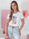 Dámské tričko s potiskem TRENDAY bílé FashionStreet RY2825 L