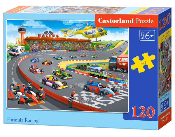 Puzzle Castorland 120 dílků - Závod formulí