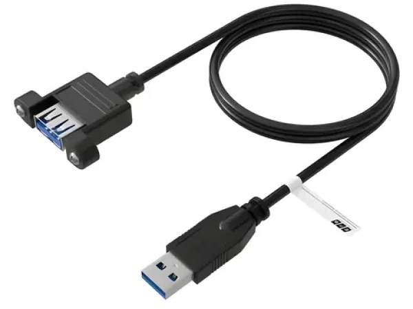 EFB USB-A - USB-A černá / Prodlužovací kabel / Vestavná zásuvka / USB 3.2 Gen 1 / 5 Gbit/s / 0,5 m (K5265SW.0,5V2)