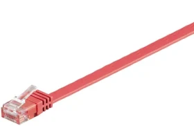 MicroConnect CAT6 U/UTP FLAT 1m červená / PVC (V-UTP601R-FLAT)