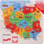 Daffi dřevěné puzzle mapa Polsko