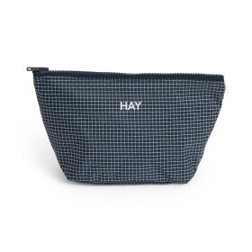 HAY Pouzdro Grid S Dark Blue, modrá barva, textil