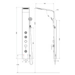 AQUALINE - TUSA sprchový panel 200x1400, stříbrná SL680
