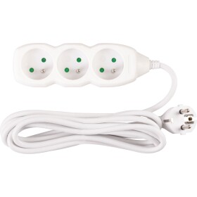 STREND PRO 213323 Prodlužovací kabel, 3m, 3 zásuvky, 3×1mm, bílý