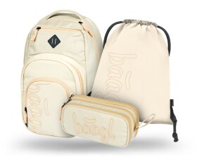 BAAGL SET SET Coolmate Beige: batoh penál sáček