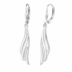 Stříbrné visací náušnice se zirkony Diane - stříbro 925/1000, Stříbrná