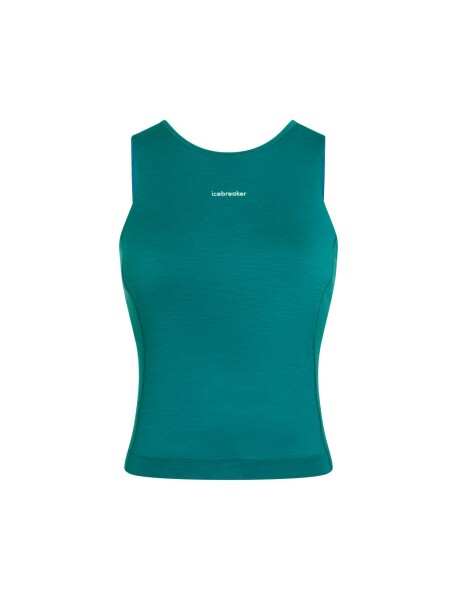 Dámské merino tílko ICEBREAKER Wmns 150 Active Cropped Bra-Tank, Tidal Teal velikost: S
