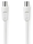 Nedis Koaxiální kabel bílá / IEC (Koax) zástrčka - IEC (Koax) zásuvka / 75 Ohm / Dvojité stínění / 90 dB / 2 m (CSGL40000WT20)
