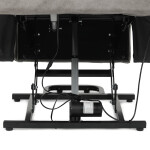 Polohovací křeslo, elektrické zabudované ovládání, šedá, látka vintage, TV-Q8668 GREY3