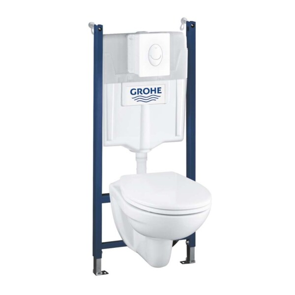 GROHE - Solido Set předstěnové instalace, klozetu a sedátka softclose, tlačítko Skate Air, alpská bílá 39116000