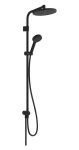 Hansgrohe Activera S matná černá / Sprchový set bez baterie / průměr 24 cm / 2 proudy / EcoSmart (28074670)