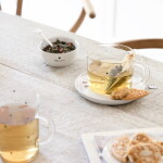 Bastion Collections Skleněný hrnek Tea Lover 400 ml, čirá barva, sklo