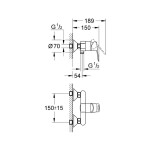 GROHE - BauLoop Páková sprchová baterie, chrom 23340000