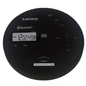 Lenco CD-300 černá / Přenosný CD přehrávač / MP3 / 3.5mm / BT 4.2 (CD-300SCHWARZ)