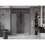MEXEN/S - Velar L Duo posuvné sprchové dveře 170, dekor, černá 871-170-003-32-70