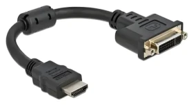 Delock HDMI - DVI 24+5 černá / Adaptér / 4K 30 Hz / 0,2 m (65206)