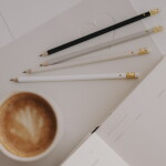 Eulenschnitt Sada tužek Heart Cream – set 4 ks, béžová barva, dřevo