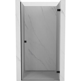 MEXEN/S - Lunar-B sprchové dveře křídlové pravé 85 cm, transparent, černá 832-085-000-70-00-P