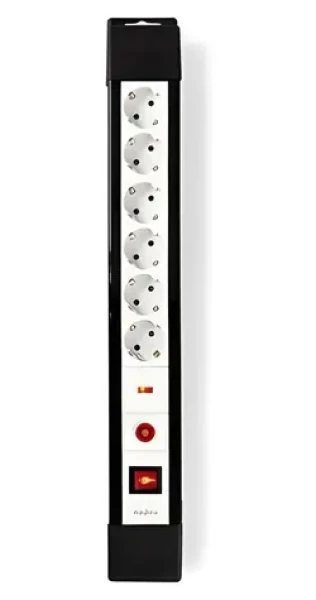 Nedis prodlužovací kabel s přepěťovou ochranou / Přepěťová ochrana / 6x zásuvka / kabel 3 m (EXS630SPF1PRO)