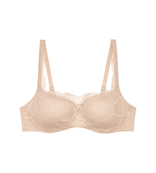 Dámská podprsenka Body Make-Up Illusion Lace Balconette - BROWN - sv. hnědá 00NZ - TRIUMPH BROWN 85D
