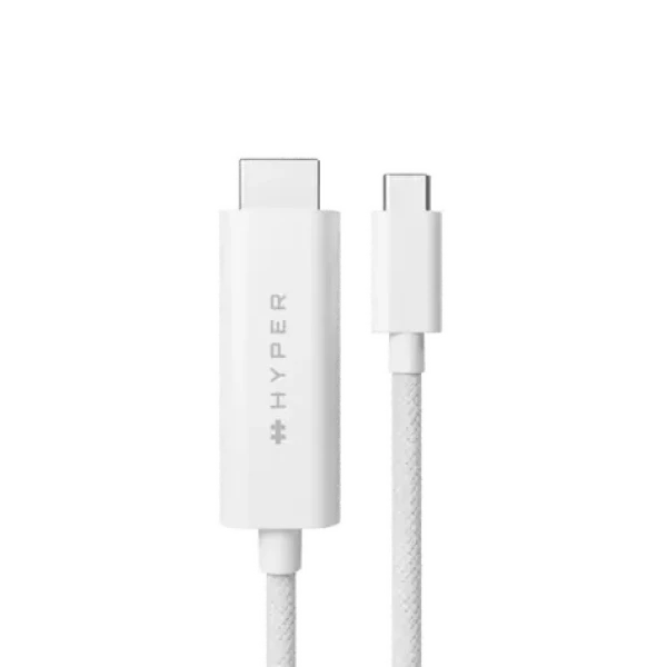 Hyper Kabel 4K USB-C (M) - HDMI (M) 2.5 m bílá (HY-HD6007WHGL)